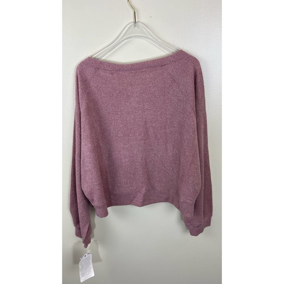 Band of Gypsies Womens Corinna Knit Crew Neck Pullover Sweater Pink/rose L - Picture 3 of 11